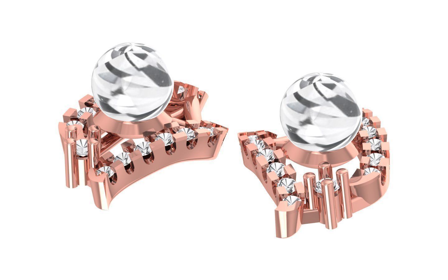 Earrings Pendant Set 3dm STL OBJ FBX Renders Details 3D print model_5