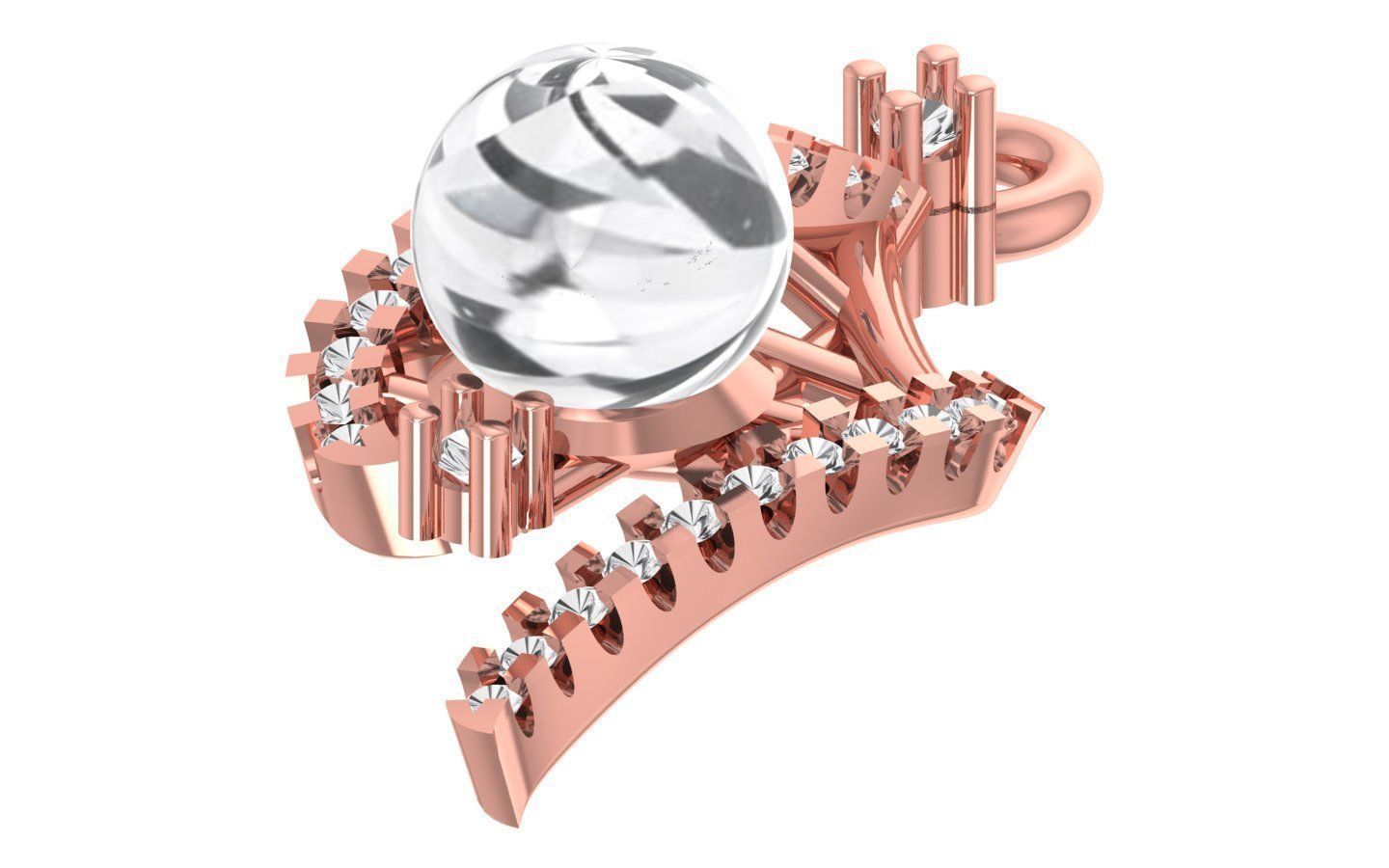 Earrings Pendant Set 3dm STL OBJ FBX Renders Details 3D print model_2