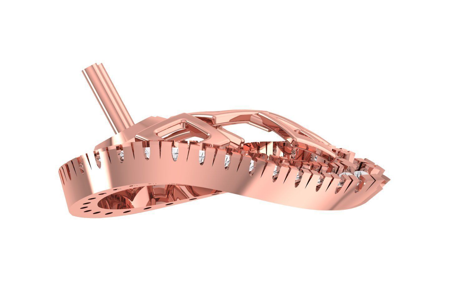 Earrings Pendant Set 3dm STL OBJ FBX Renders Details 3D print model_1