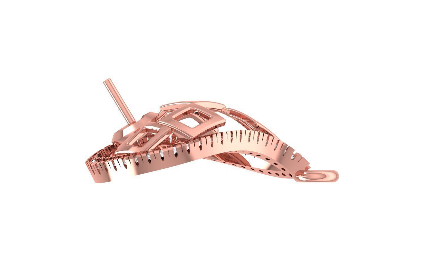 Earrings Pendant Set 3dm STL OBJ FBX Renders Details 3D print model_3