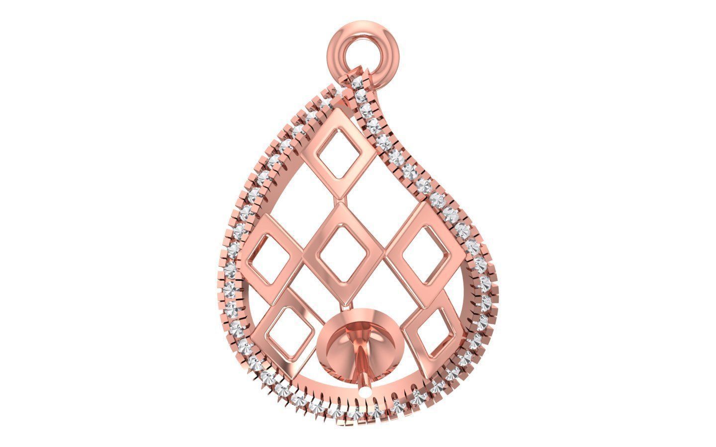 Earrings Pendant Set 3dm STL OBJ FBX Renders Details 3D print model_2