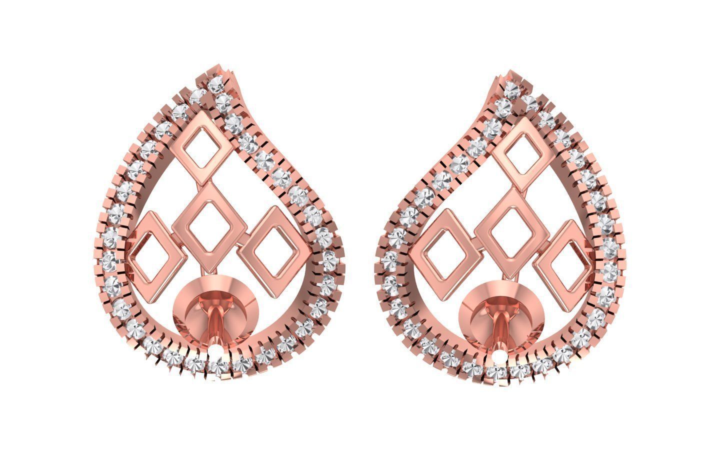 Earrings Pendant Set 3dm STL OBJ FBX Renders Details 3D print model_5