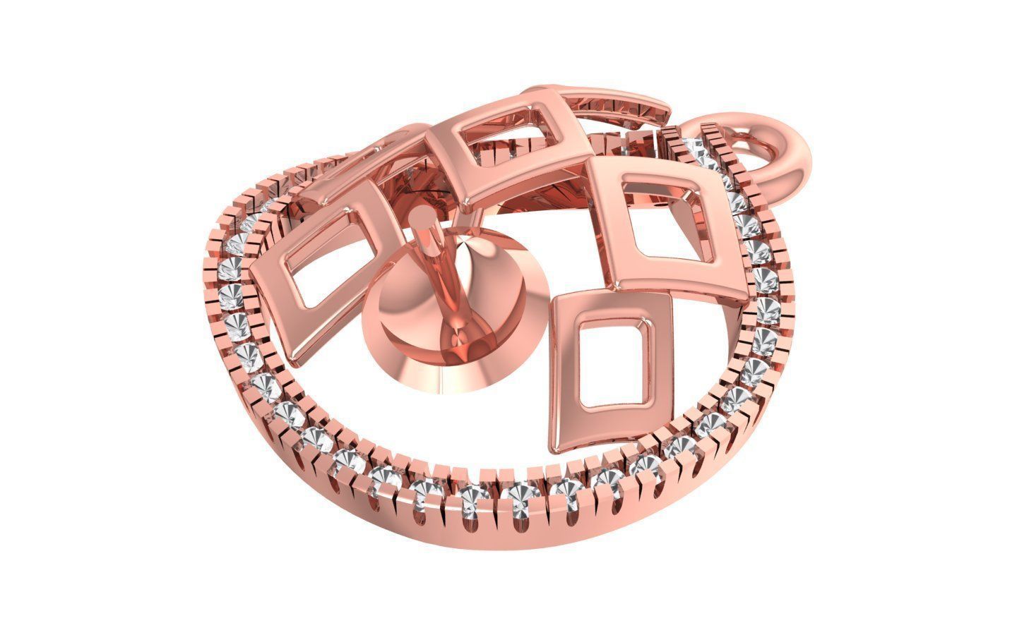 Earrings Pendant Set 3dm STL OBJ FBX Renders Details 3D print model_6