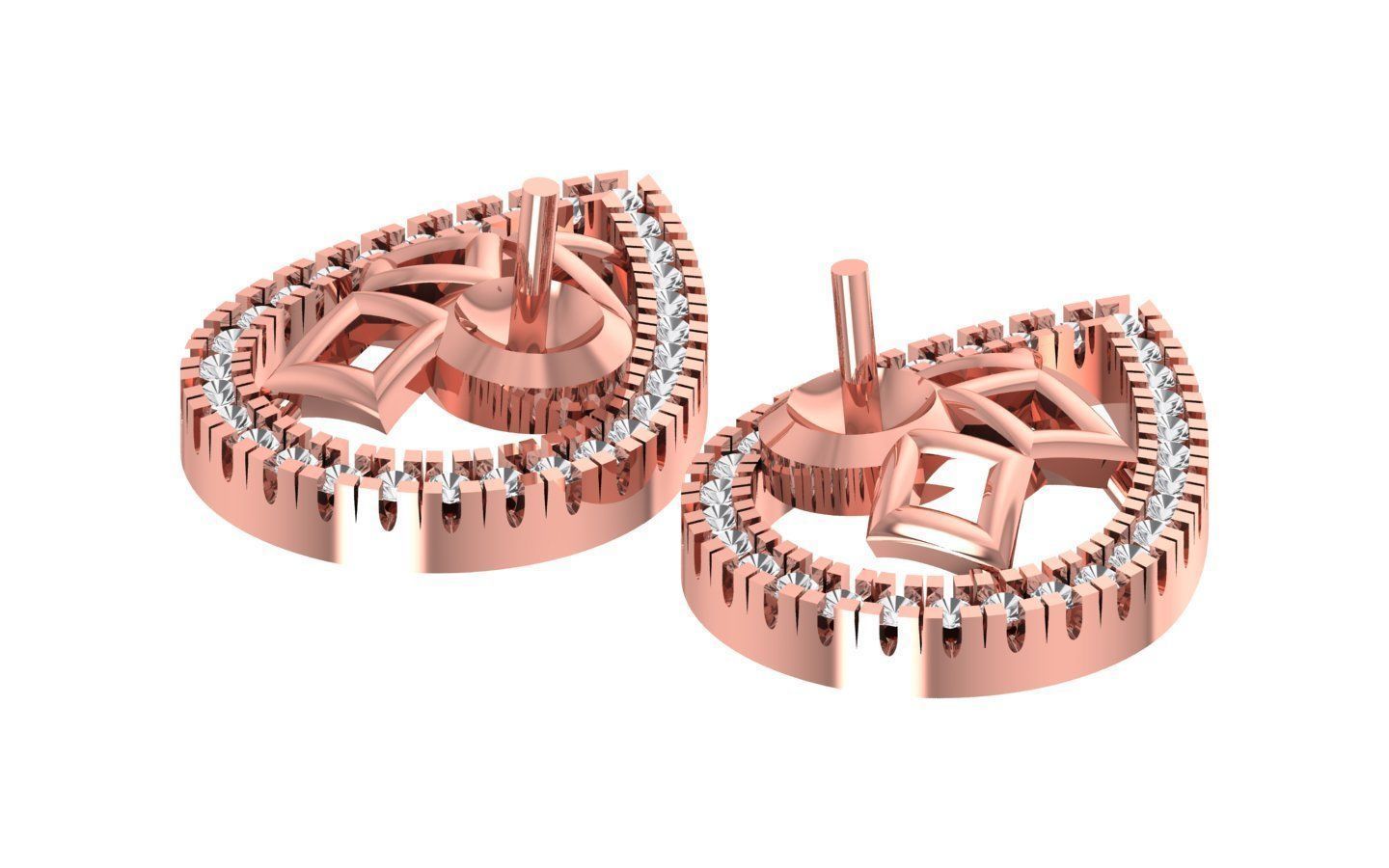 Earrings Pendant Set 3dm STL OBJ FBX Renders Details 3D print model_2