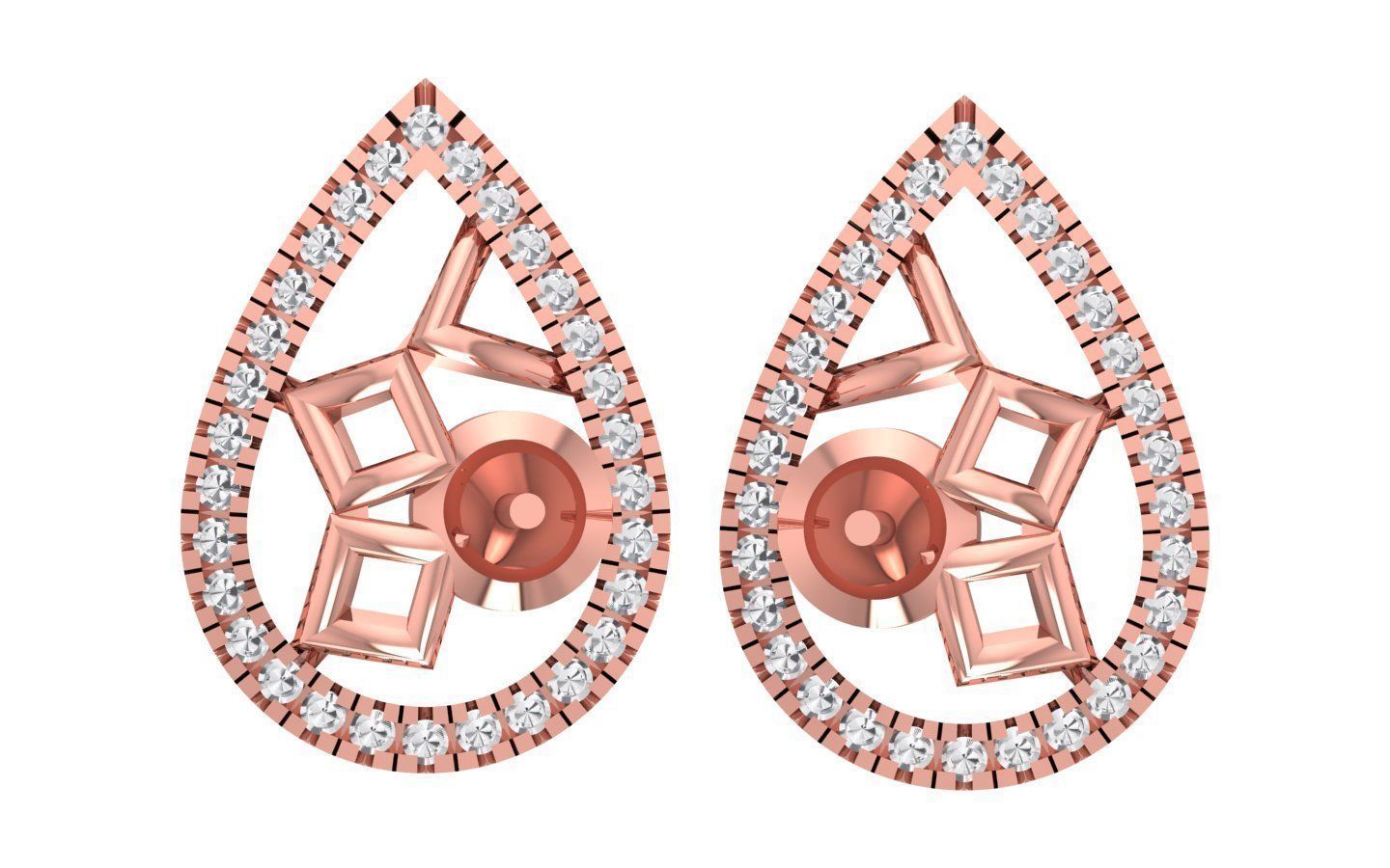 Earrings Pendant Set 3dm STL OBJ FBX Renders Details 3D print model_1