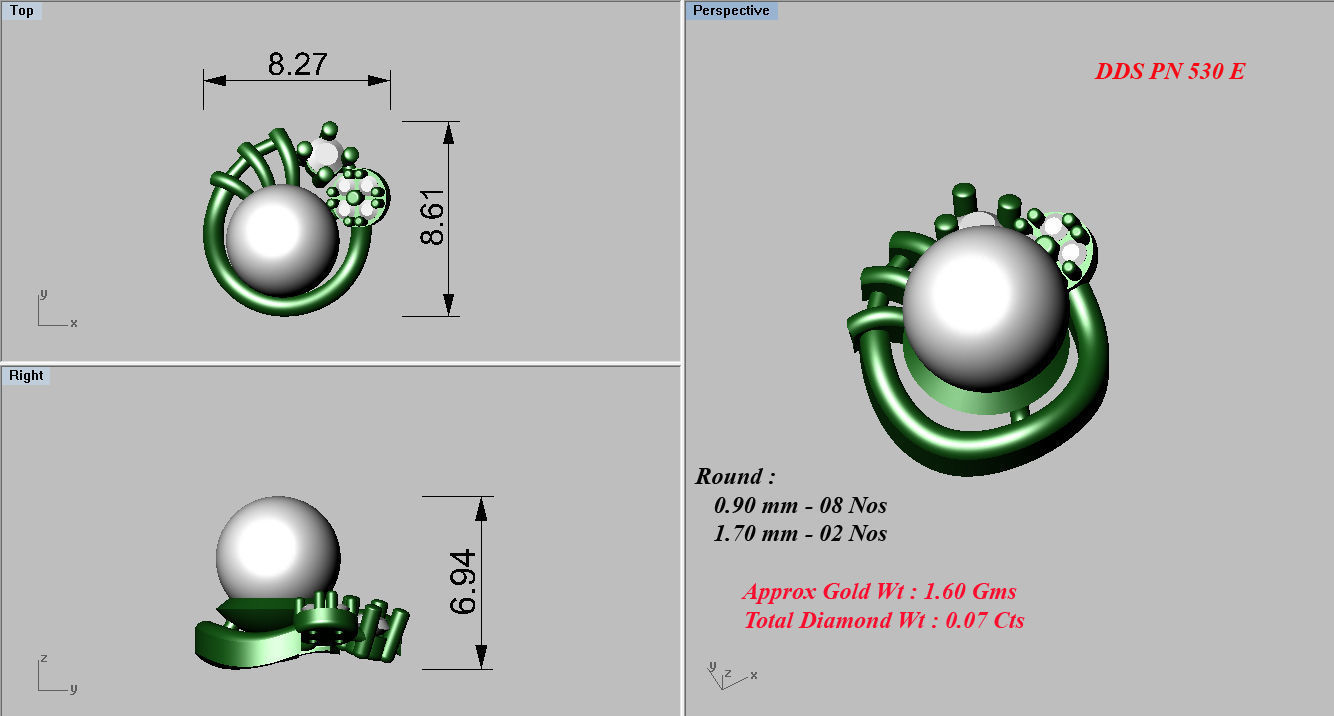 Earrings Pendant Set 3dm STL OBJ FBX Renders Details 3D print model_8