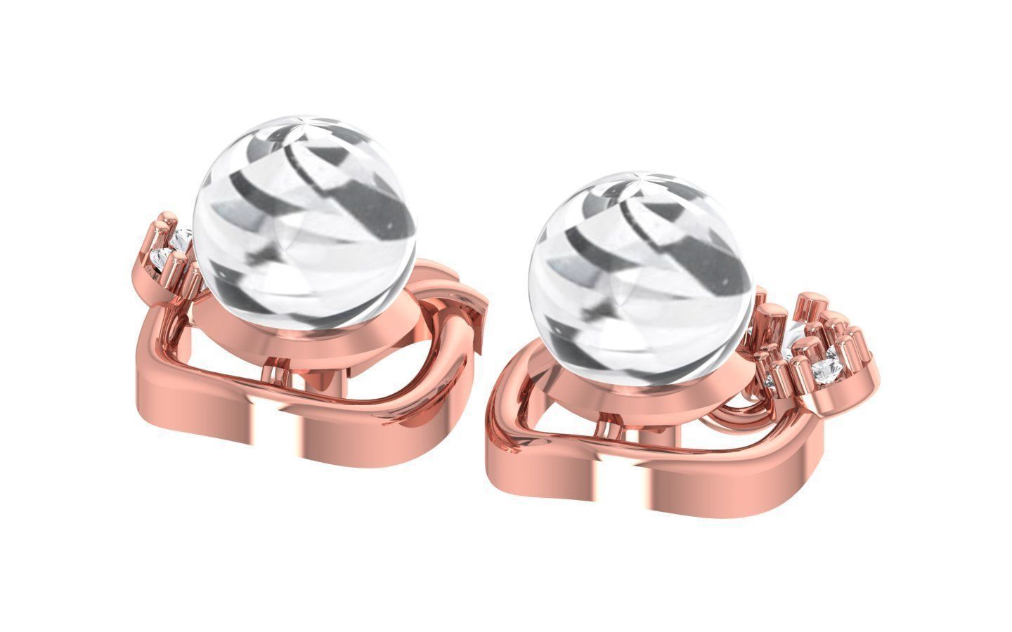 Earrings Pendant Set 3dm STL OBJ FBX Renders Details 3D print model_3