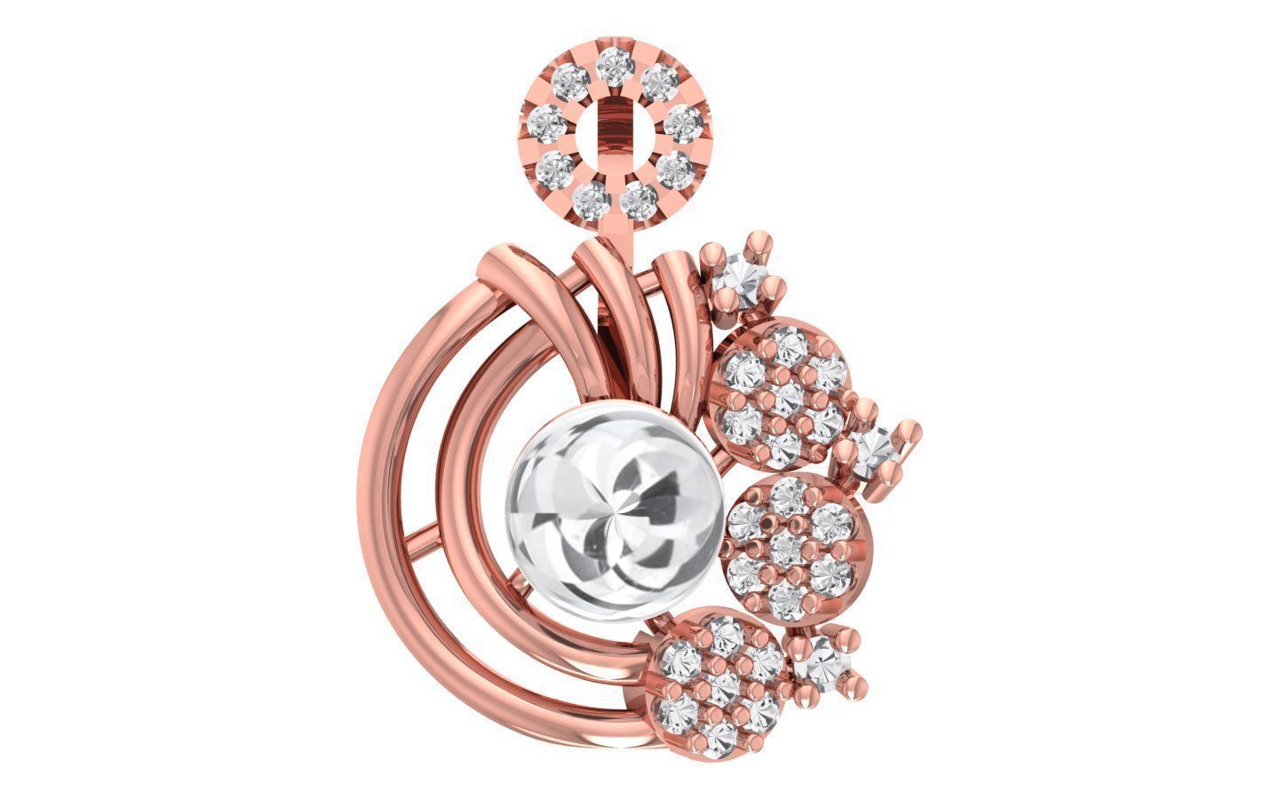 Earrings Pendant Set 3dm STL OBJ FBX Renders Details 3D print model_6