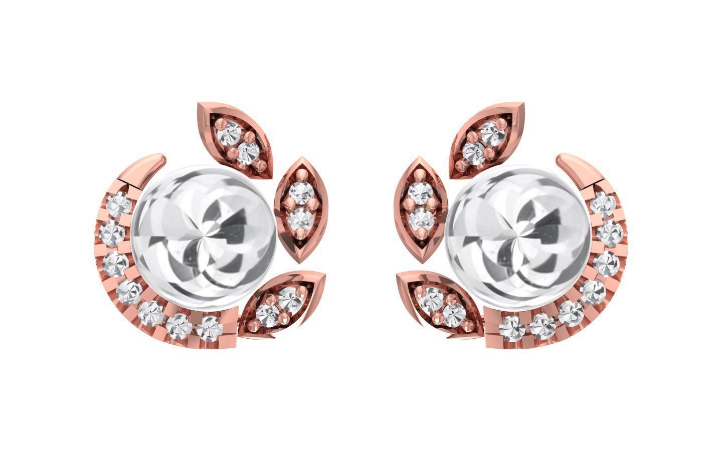 Earrings Pendant Set 3dm STL OBJ FBX Renders Details 3D print model_1