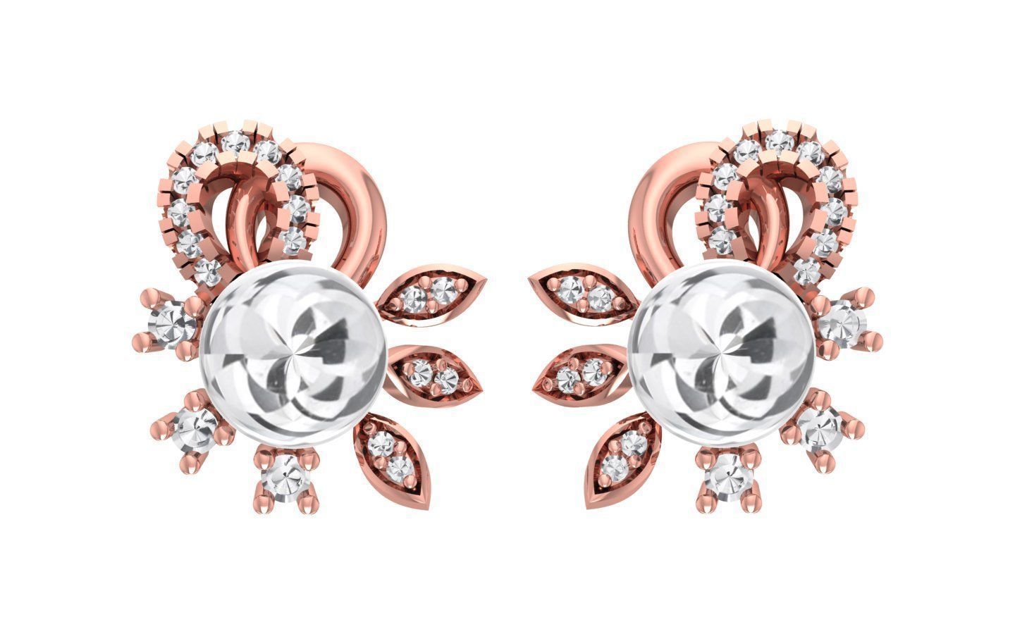 Earrings Pendant Set 3dm STL OBJ FBX Renders Details 3D print model_1