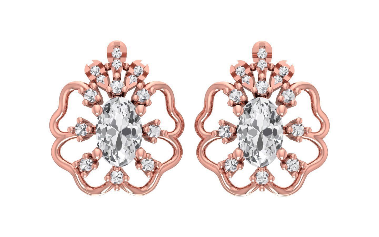 Earrings Pendant Set 3dm STL OBJ FBX Renders Details 3D print model_4