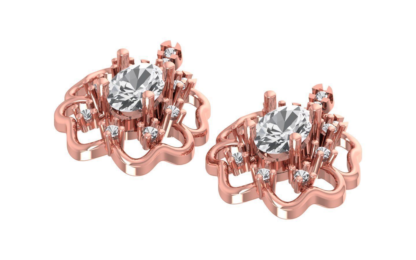 Earrings Pendant Set 3dm STL OBJ FBX Renders Details 3D print model_6