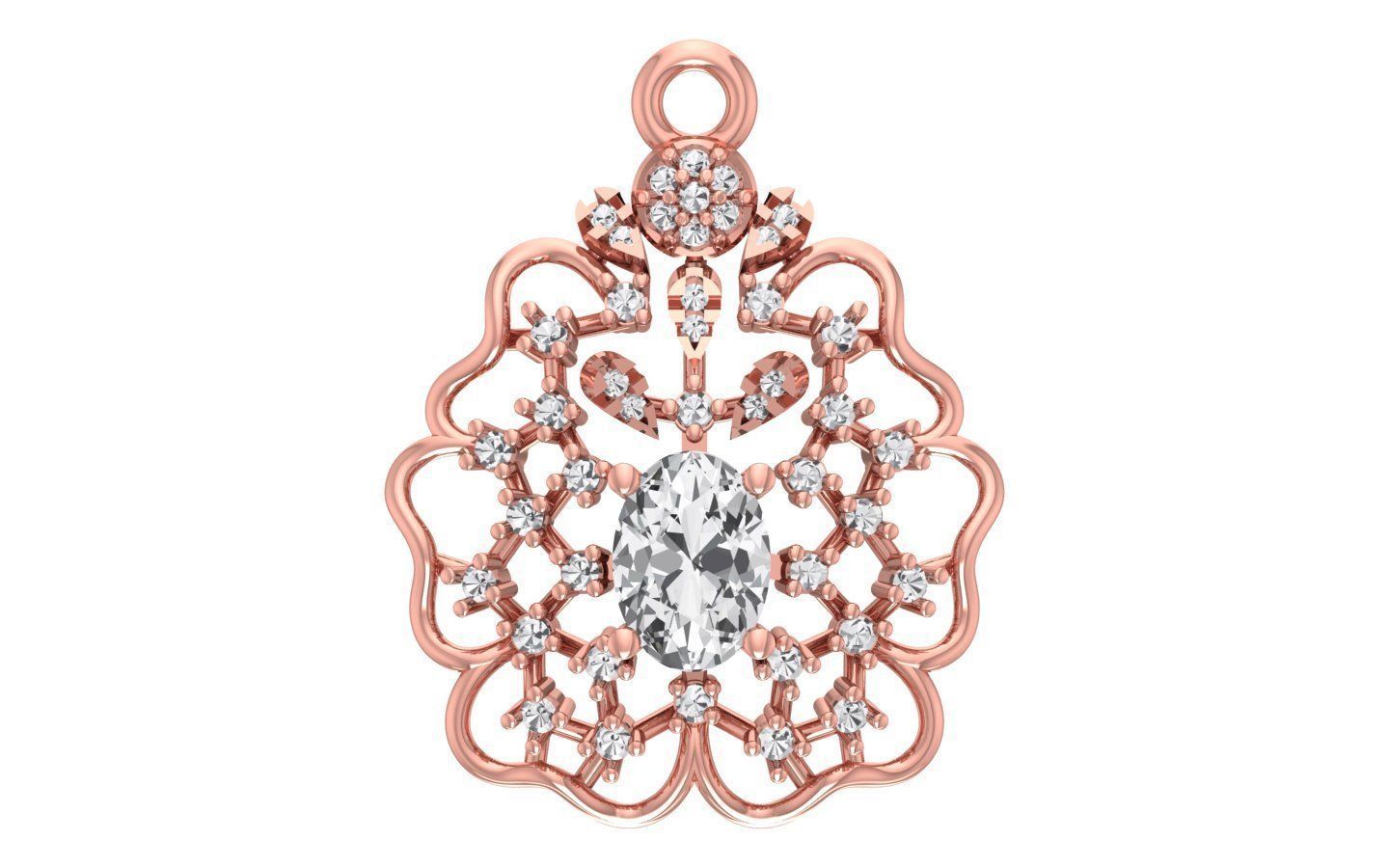 Earrings Pendant Set 3dm STL OBJ FBX Renders Details 3D print model_5