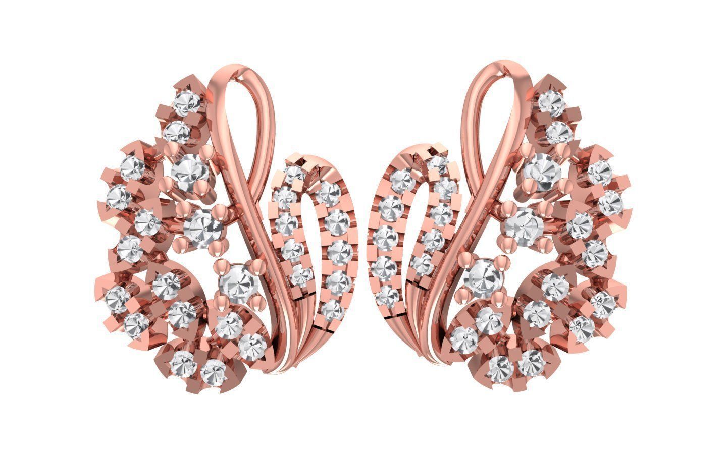 Earrings Pendant Set 3dm STL OBJ FBX Renders Details 3D print model_4