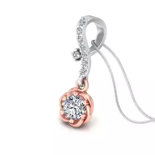 pendant rose gold and diamond