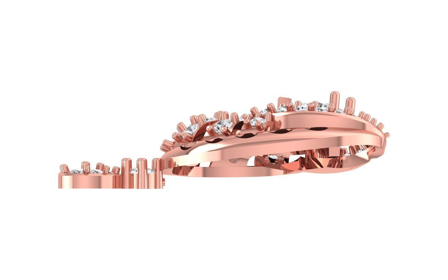 Earrings Pendant Set 3dm STL OBJ FBX Renders Details 3D print model_4