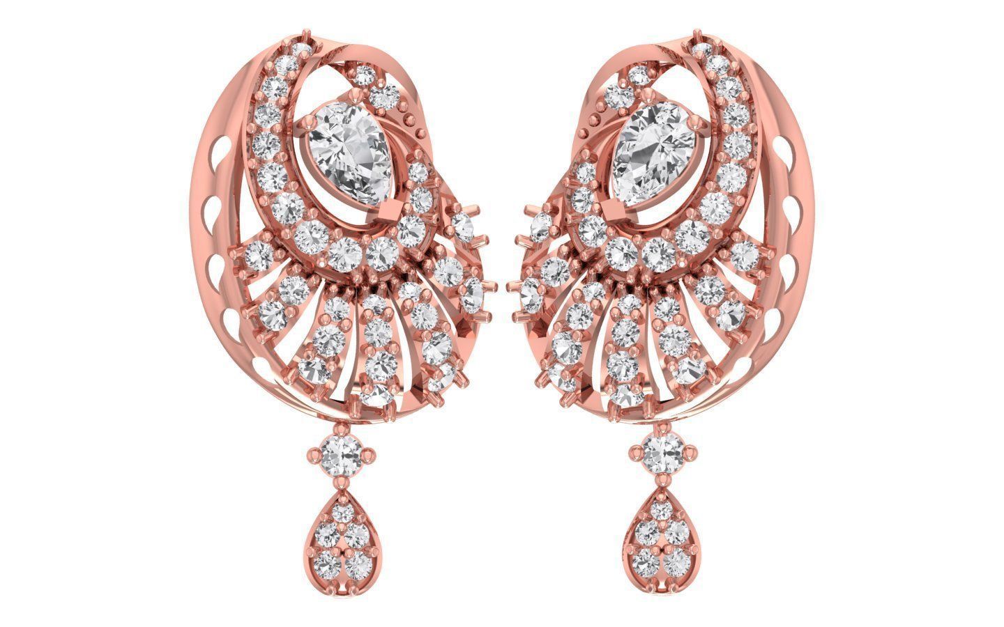 Earrings Pendant Set 3dm STL OBJ FBX Renders Details 3D print model_6