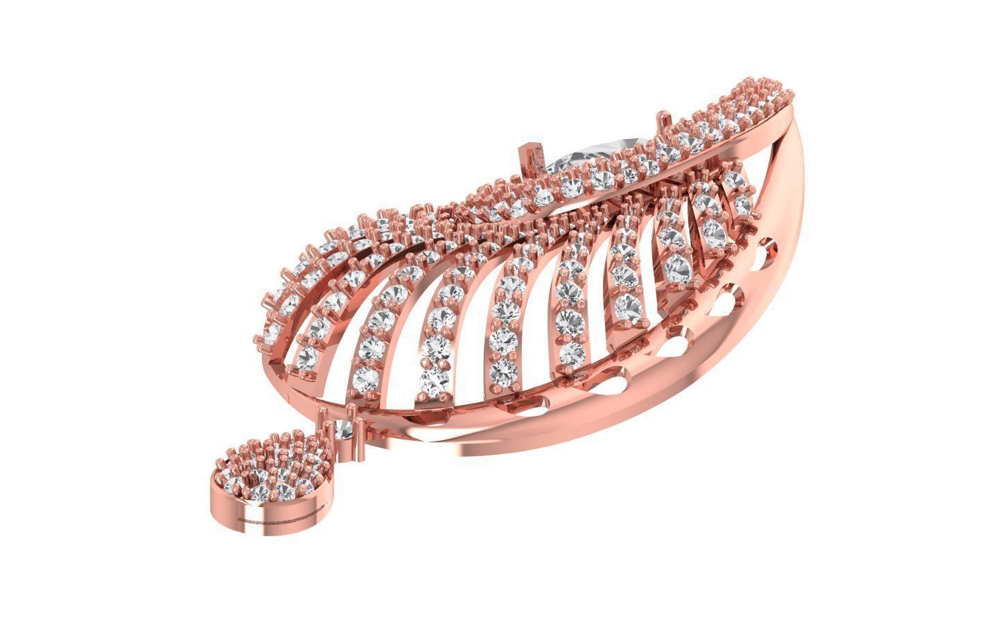 Earrings Pendant Set 3dm STL OBJ FBX Renders Details 3D print model_2