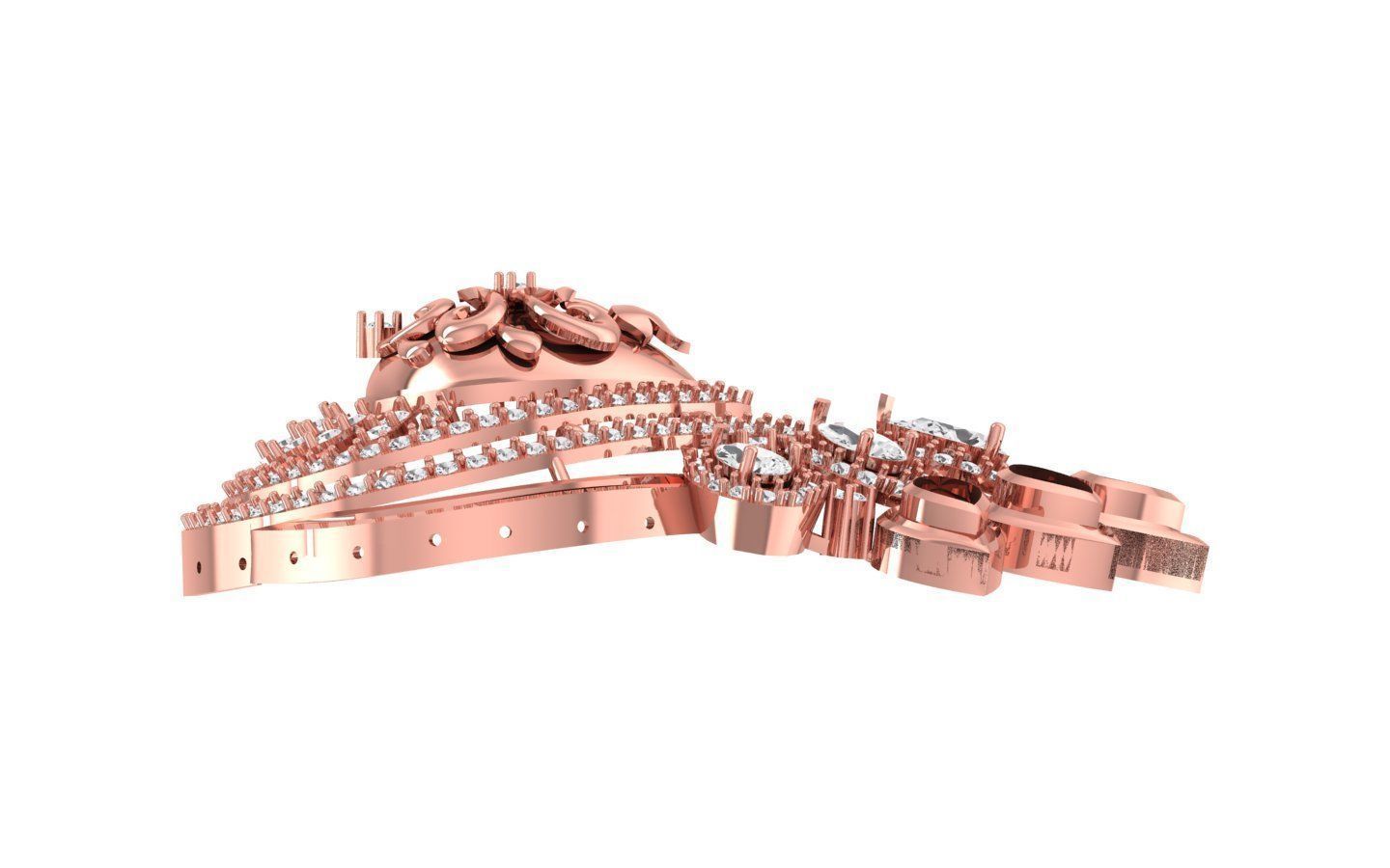 Earrings Pendant Set 3dm STL OBJ FBX Renders Details 3D print model_2