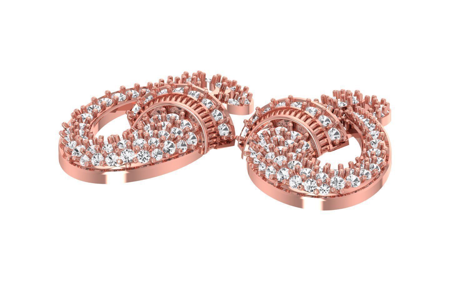 Earrings Pendant Set 3dm STL OBJ FBX Renders Details 3D print model_4