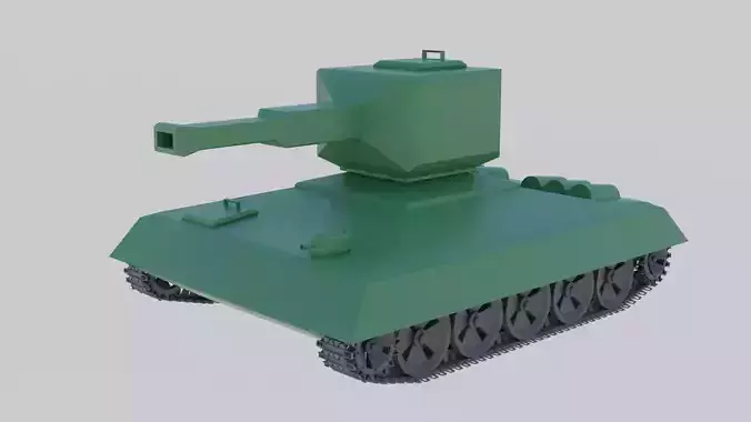 Low Poly Tank 3D model