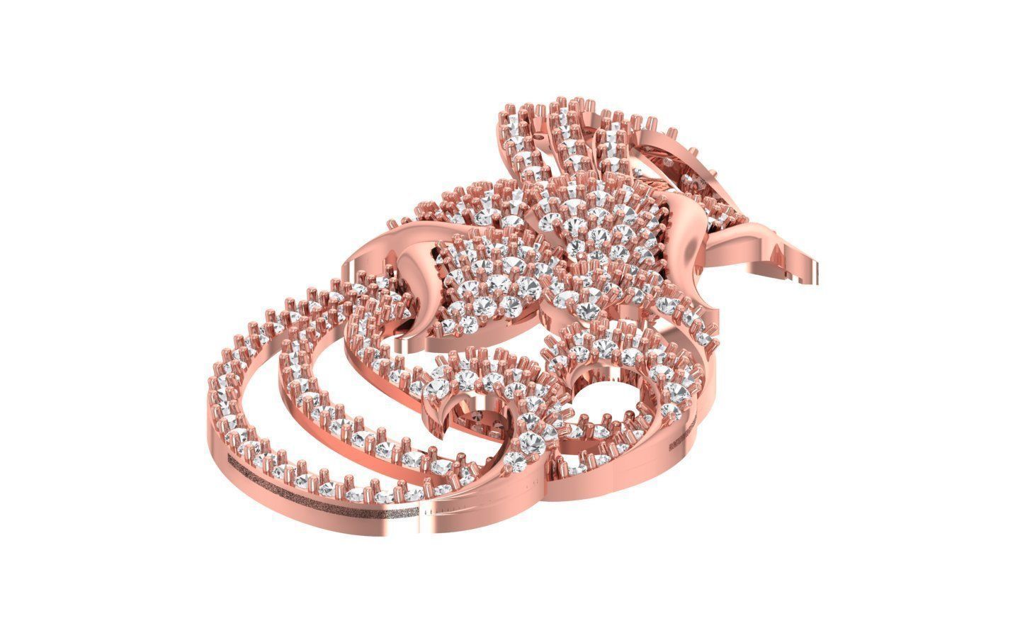 Earrings Pendant Set 3dm STL OBJ FBX Renders Details 3D print model_1