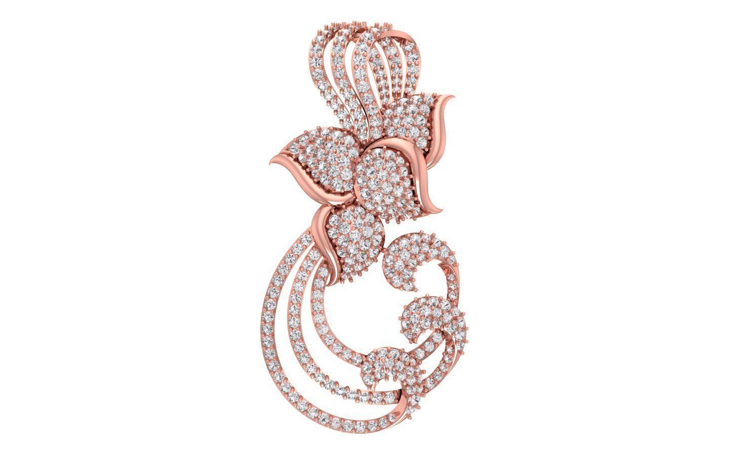 Earrings Pendant Set 3dm STL OBJ FBX Renders Details 3D print model_5