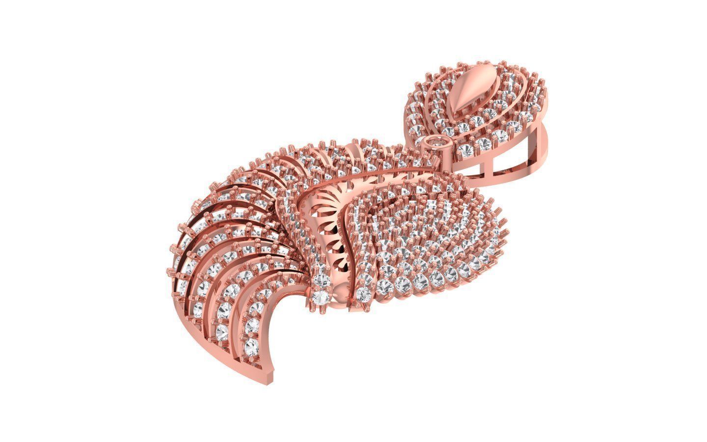 Earrings Pendant Set 3dm STL OBJ FBX Renders Details 3D print model_1