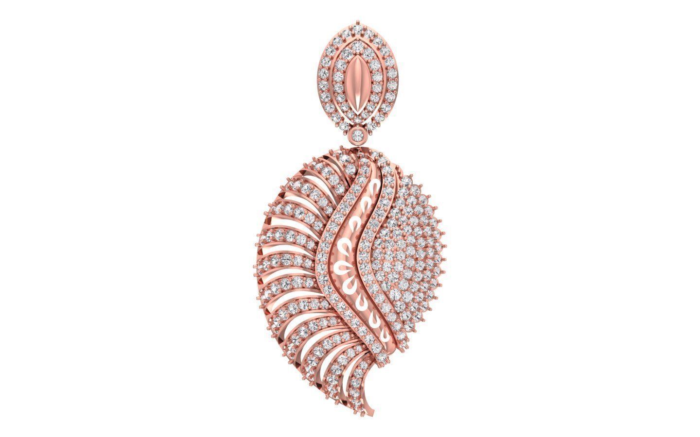 Earrings Pendant Set 3dm STL OBJ FBX Renders Details 3D print model_5