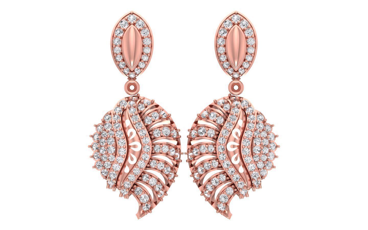 Earrings Pendant Set 3dm STL OBJ FBX Renders Details 3D print model_2