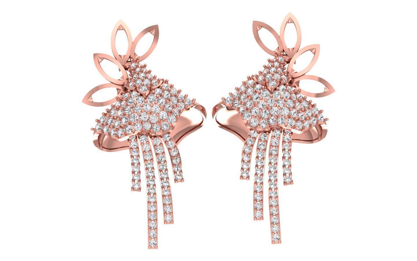 Earrings Pendant Set 3dm STL OBJ FBX Renders Details 3D print model_3