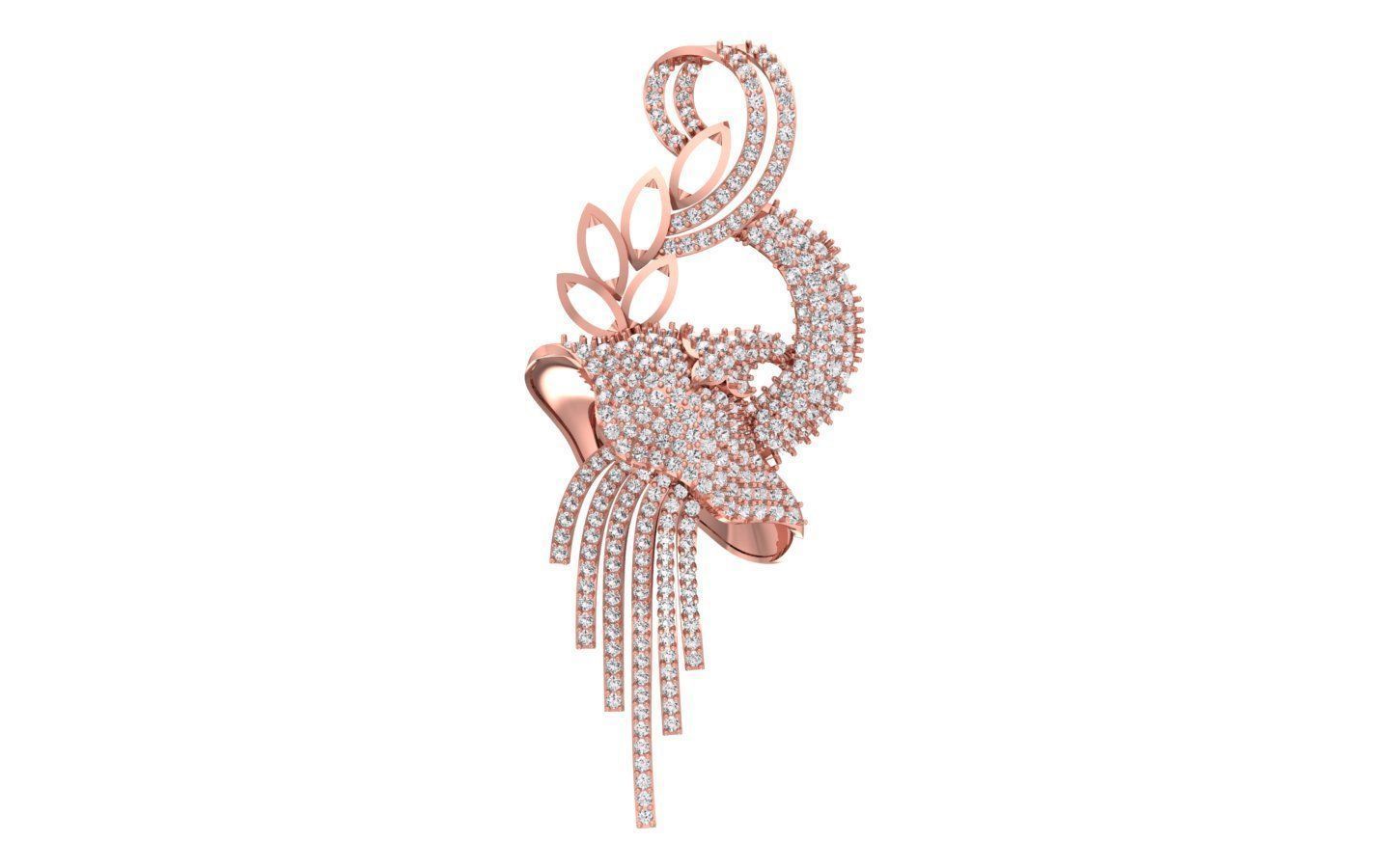 Earrings Pendant Set 3dm STL OBJ FBX Renders Details 3D print model_2