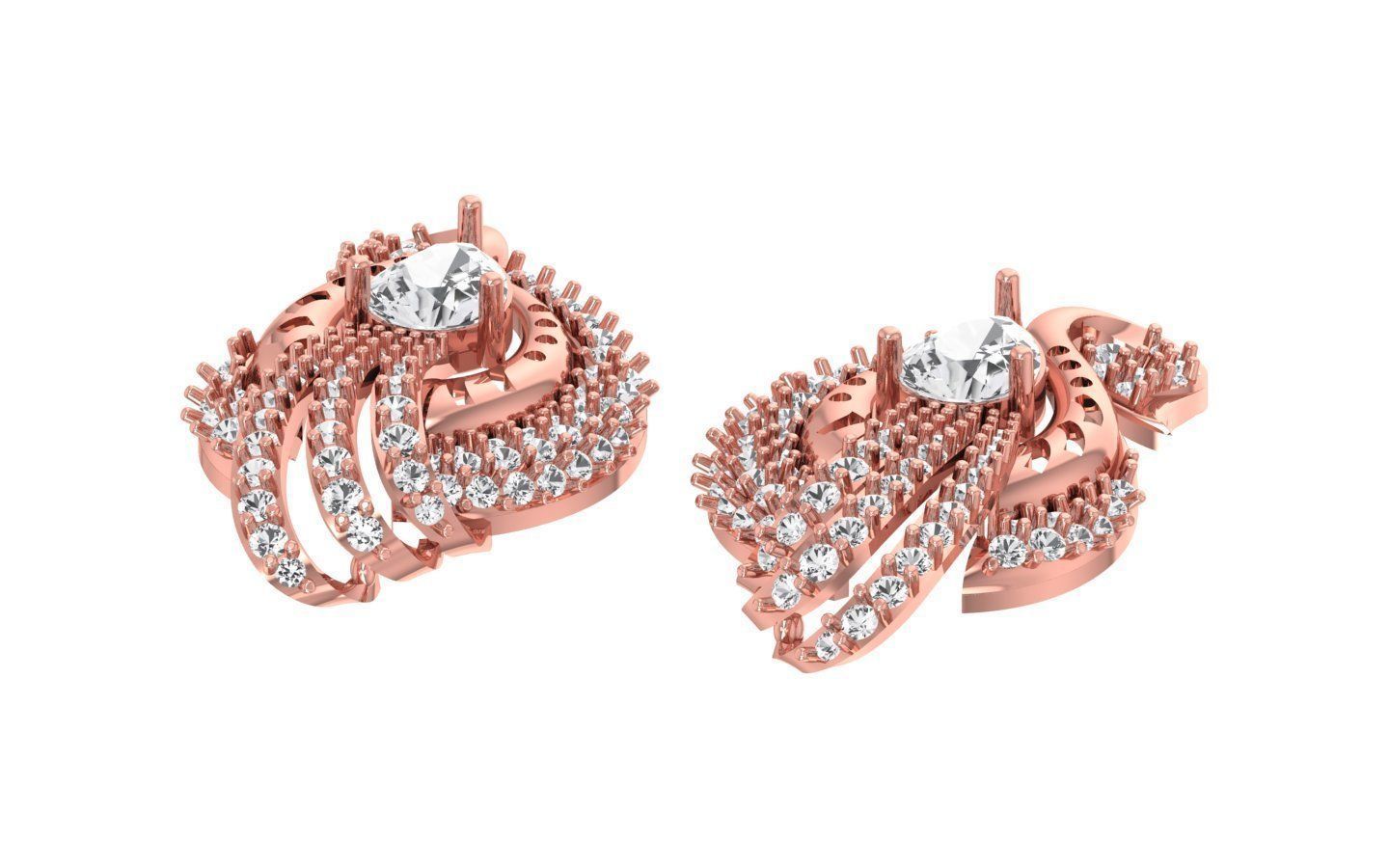 Earrings Pendant Set 3dm STL OBJ FBX Renders Details 3D print model_1