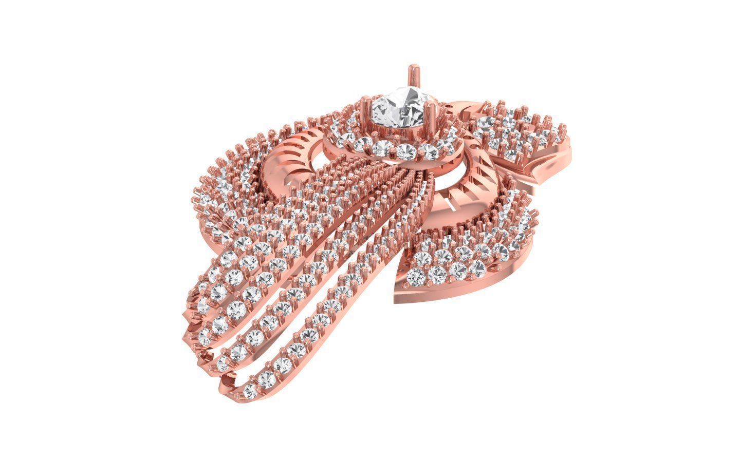 Earrings Pendant Set 3dm STL OBJ FBX Renders Details 3D print model_2