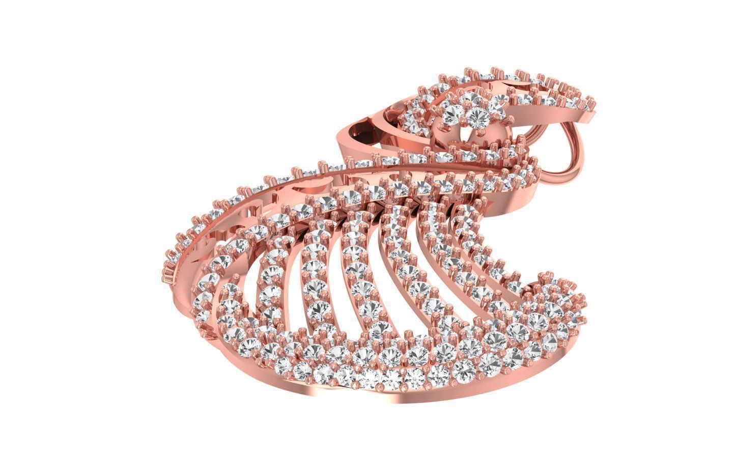 Earrings Pendant Set 3dm STL OBJ FBX Renders Details 3D print model_1