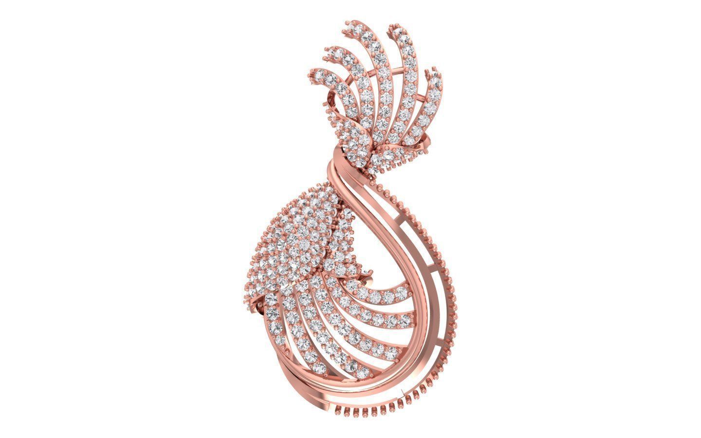 Earrings Pendant Set 3dm STL OBJ FBX Renders Details 3D print model_1