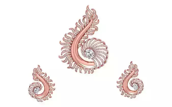 Earrings Pendant Set 3dm STL OBJ FBX Renders Details