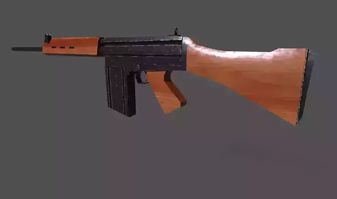 Lowpoly PBR FN FAL