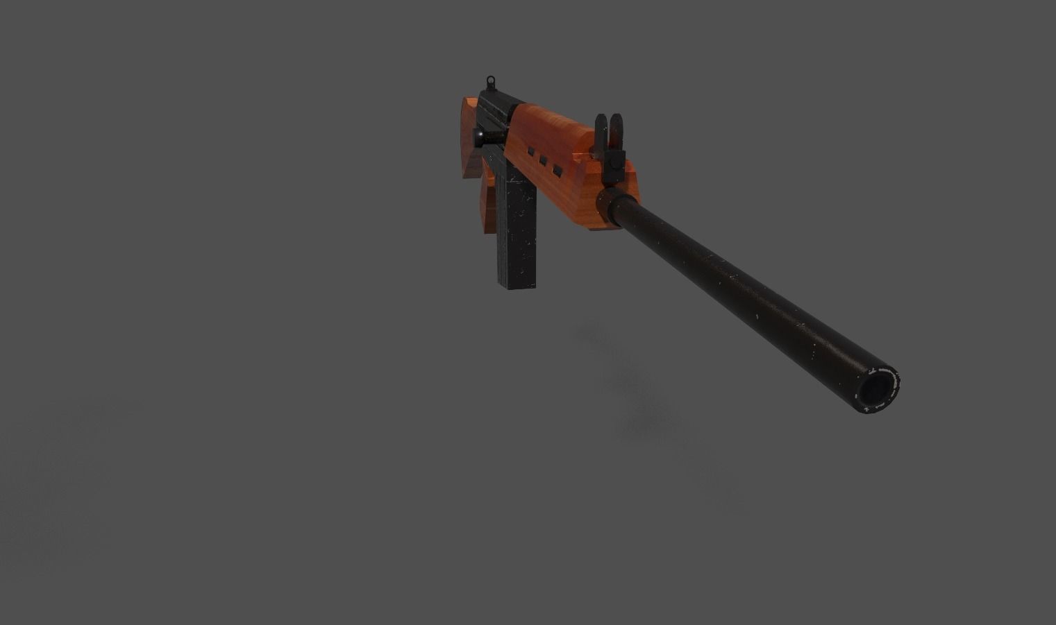 Lowpoly PBR FN FAL Low-poly 3D model_3