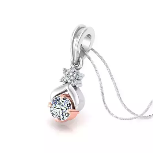 pendant rose gold with diamond