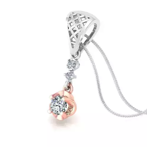 PENDANT diamond gold and rose gold