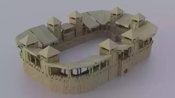 Modular Wooden Arena Tabletop Terrain 28 mm