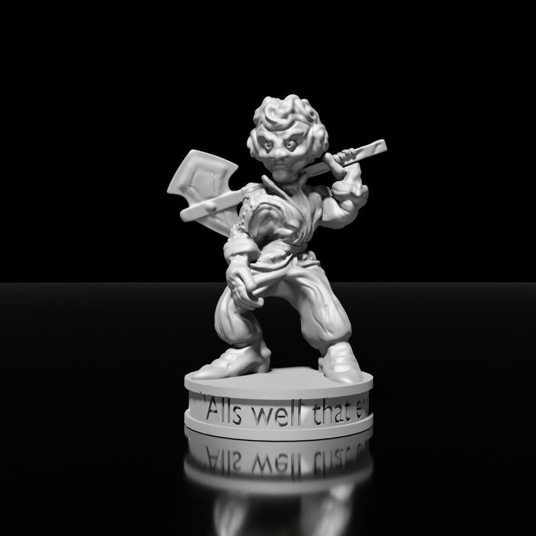 Human miniature set 3D print model_8