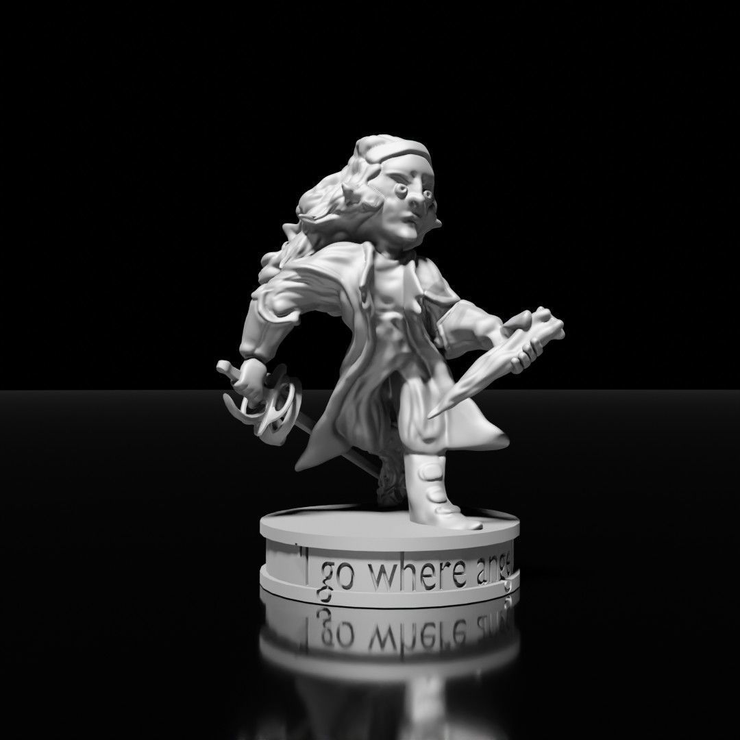 Human miniature set 3D print model_9