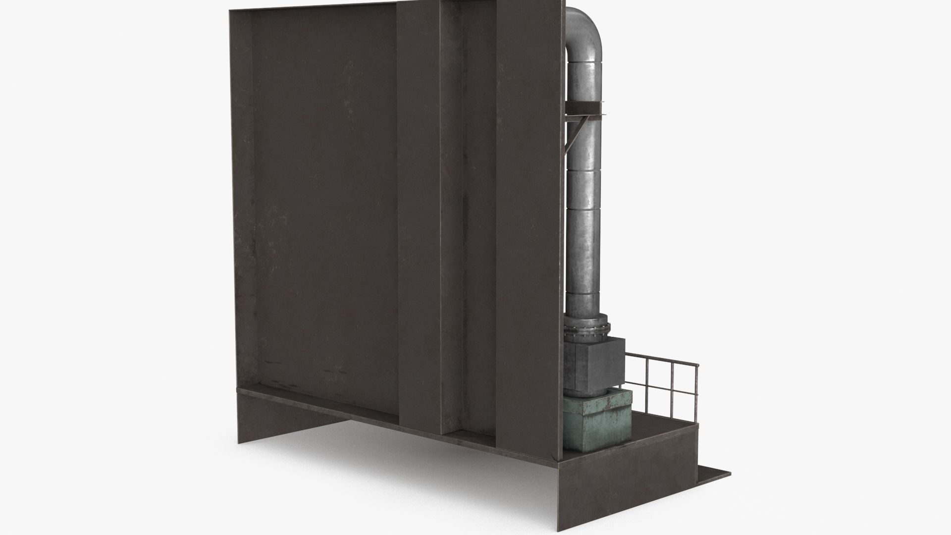 Industrial Pipes v5 Low-poly 3D model_8