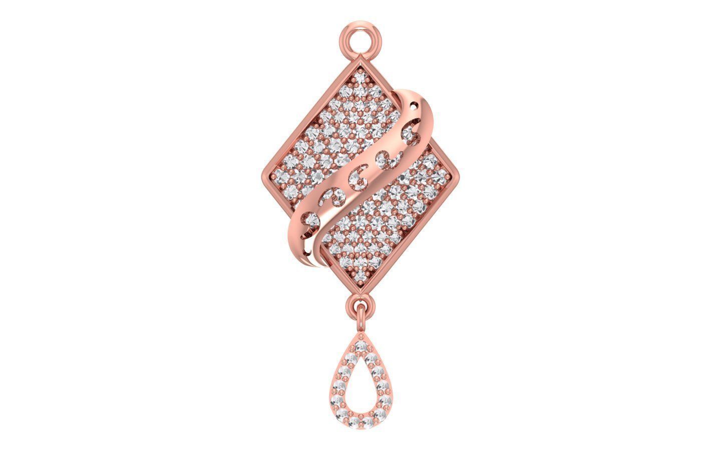 Earrings Pendant Set 3dm STL OBJ FBX Renders Details 3D print model_6