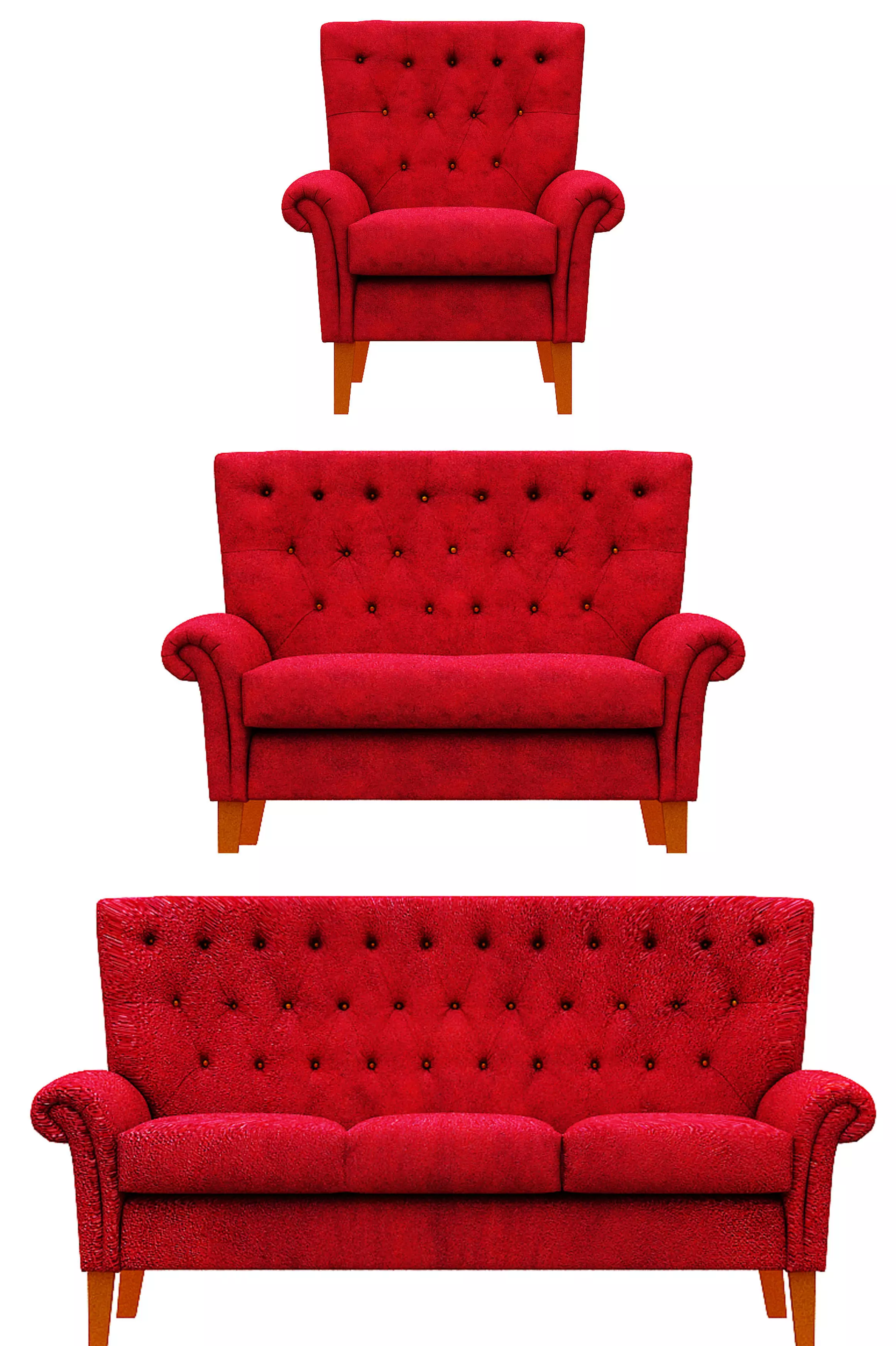 Contemporary sofa fabric and Gold foil Low-poly 3D model_0