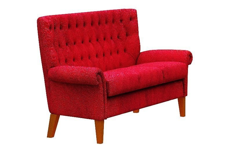 Contemporary sofa fabric and Gold foil Low-poly 3D model_17