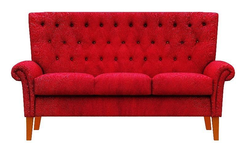 Contemporary sofa fabric and Gold foil Low-poly 3D model_13