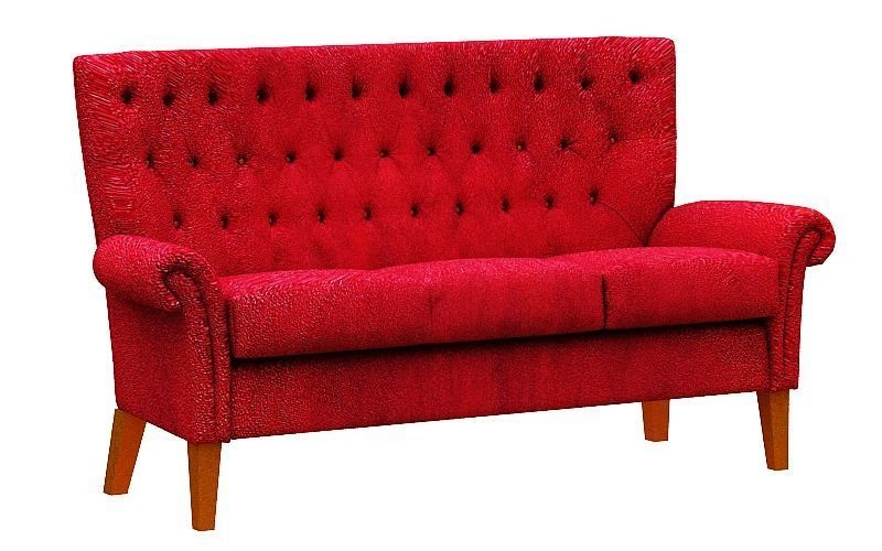 Contemporary sofa fabric and Gold foil Low-poly 3D model_15